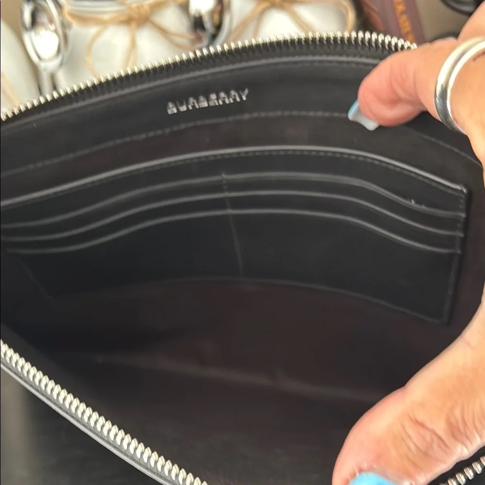 Burberry Black Tablet Bag or large Wristlet